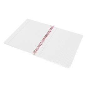 Cuaderno espiral liderpapel folio witty tapa dura 80h 75gr cuadro 4mm con margen color rojo