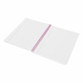 Cuaderno espiral liderpapel folio witty tapa dura 80h 75gr cuadro 4mm con margen color turquesa