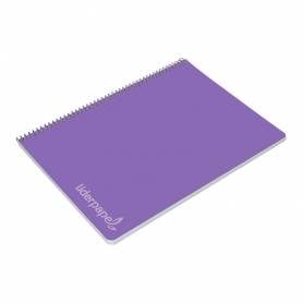 Cuaderno espiral liderpapel folio witty tapa dura 80h 75gr cuadro 4mm con margen color violeta