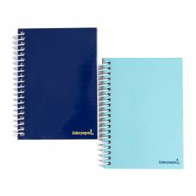 Cuaderno espiral liderpapel bolsillo doceavo smart tapa blanda 80h 60gr cuadro 4mm colores surtidos