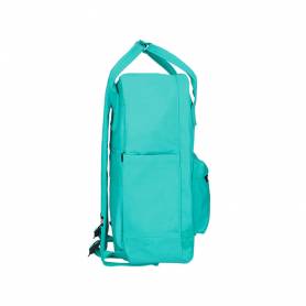 Cartera antartik mochila 2 asas y bolsillos exteriores menta 300x115x390 mm