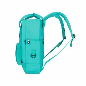 Cartera antartik mochila 2 asas y bolsillos exteriores menta 300x115x390 mm