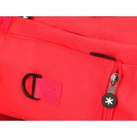 Cartera antartik mochila 2 asas y bolsillos exteriores rojo 300x115x390 mm