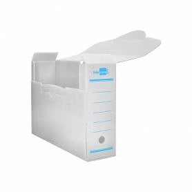 Caja archivo definitivo plastico liderpapel blanco 387x275x105 mm