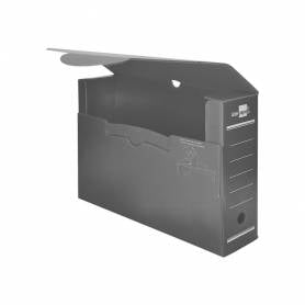 Caja archivo definitivo plastico liderpapel gris 387x275x105 mm