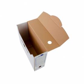 Caja archivo definitivo liderpapel ecouse carton 100% reciclado folio 365x251x100mm 340g/m2