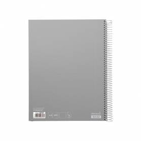 Cuaderno espiral liderpapel a4 micro jolly tapa forrada 140h 75 gr liso 5 bandas 4 taladros colores surtidos