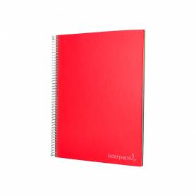 Cuaderno espiral liderpapel a4 micro jolly tapa forrada 140h 75 gr liso 5 bandas 4 taladros colores surtidos