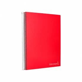 Cuaderno espiral liderpapel a4 micro jolly multidisciplina tapa forrada 140h 75gr 28h 5mm 112h hrtal.