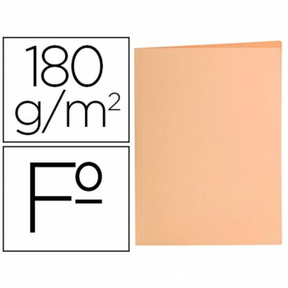 Subcarpeta liderpapel folio naranja pastel 180g/m2