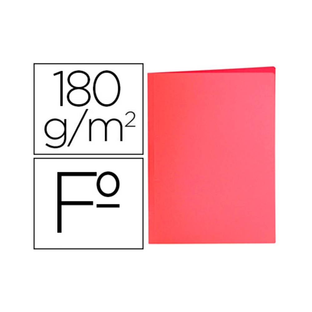 Subcarpeta liderpapel folio rojo pastel 180g/m2