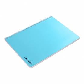 Cuaderno espiral liderpapel folio smart tapa blanda 80h 60gr cuadro 5 mm con margen colores surtidos