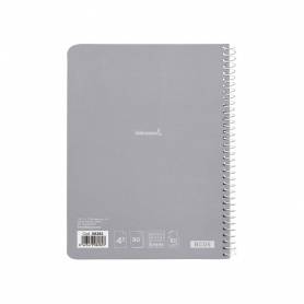 Cuaderno espiral liderpapel cuarto smart tapa blanda 80h 60gr cuadro 5mm con margen colores surtidos