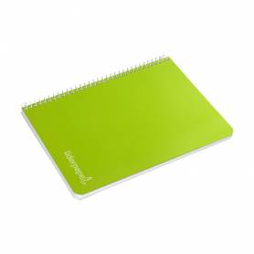 Cuaderno espiral liderpapel cuarto witty tapa dura 80h 75gr cuadro 4mm con margen color verde