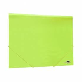 Carpeta liderpapel gomas solapas polipropileno din a4 amarillo fluor opaco