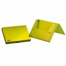 Carpeta liderpapel portadocumentos gomas polipropileno din a4 amarillo fluor opaco lomo 25 mm