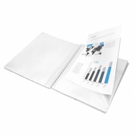 Carpeta liderpapel escaparate con espiral 10 fundas polipropileno din a4 transparente