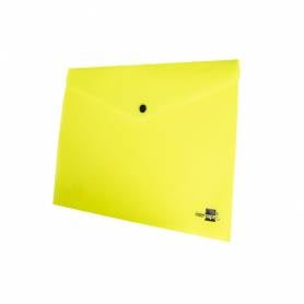 Carpeta liderpapel dossier broche polipropileno din a4 amarillo fluor opaco 50 hojas