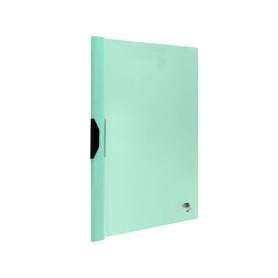 Carpeta liderpapel dossier pinza lateral polipropileno din a4 verde manzana opaco 30 hojas pinza deslizante