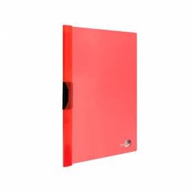 Carpeta liderpapel dossier pinza lateral polipropileno din a4 rojo translucido 60 hojas pinza deslizante