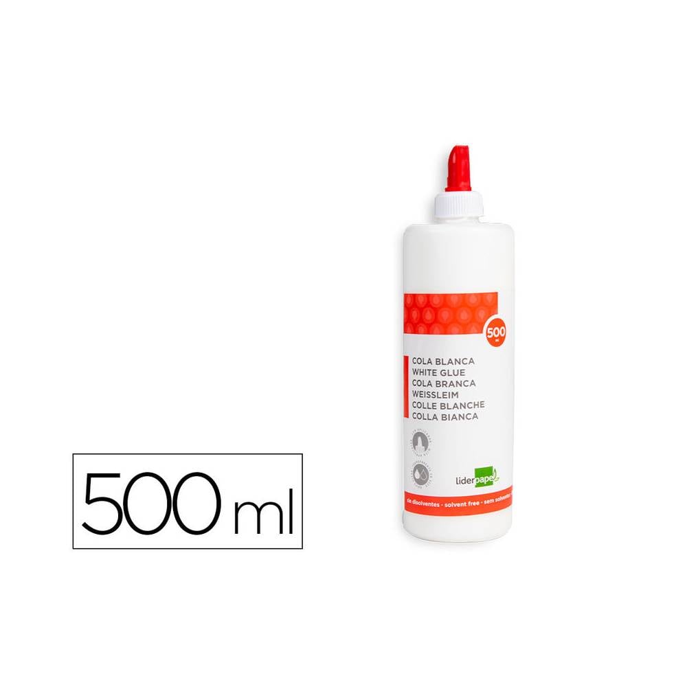 Pegamento cola blanca lavable liderpapel bote de 500 ml