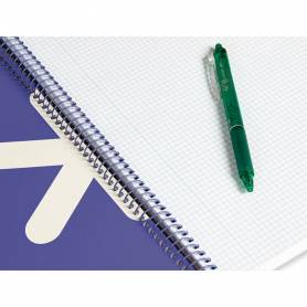 Cuaderno espiral liderpapel a4 antartik tapa dura 80h 90gr cuadro 4mm con margen color lavanda