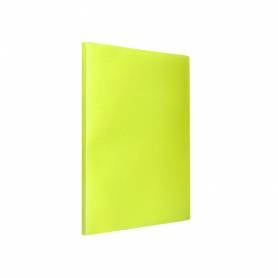 Carpeta liderpapel escaparate 60 fundas polipropileno din a4 amarillo fluor opaco