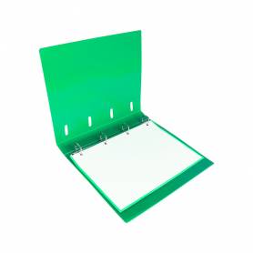 Carpeta con recambio liderpapel a4 cuadro 5mm 100 hojas 80g polipropileno 4 anillas mixtas 25mm verde