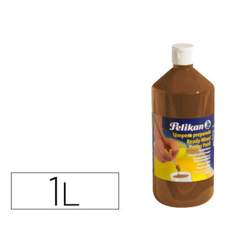 Tempera pelikan escolar 1000 ml 742/1000ml siena tostada n. 190