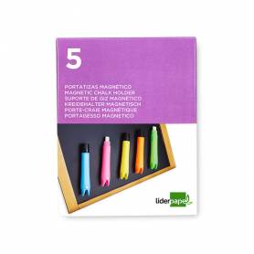 Portatizas plastico liderpapel magnetico colores surtidos caja de 5 unidades