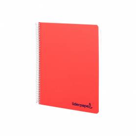 Cuaderno espiral liderpapel a5 wonder tapa plastico 80h 90gr cuadro 5mm con margen colores surtidos