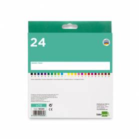 Lapices de colores acuarelables liderpapel caja de 24 unidades colores surtidos