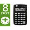 Calculadora liderpapel bolsillo xf01 8 digitos pilas color negro 99x64x9 mm - XF01