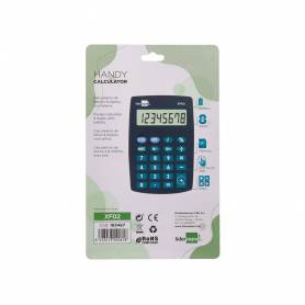 Calculadora liderpapel bolsillo xf02 8 digitos pilas color azul 99x64x9 mm