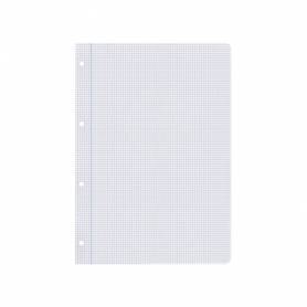 Recambio liderpapel a4 100 hojas 100g/m2 cuadro 3mm con margen 4 taladros