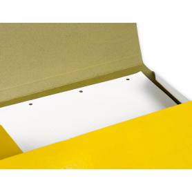 Carpeta liderpapel gomas folio 3 solapas carton plastificado color amarillo