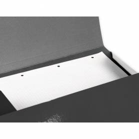 Carpeta liderpapel gomas folio 3 solapas carton plastificado color negro