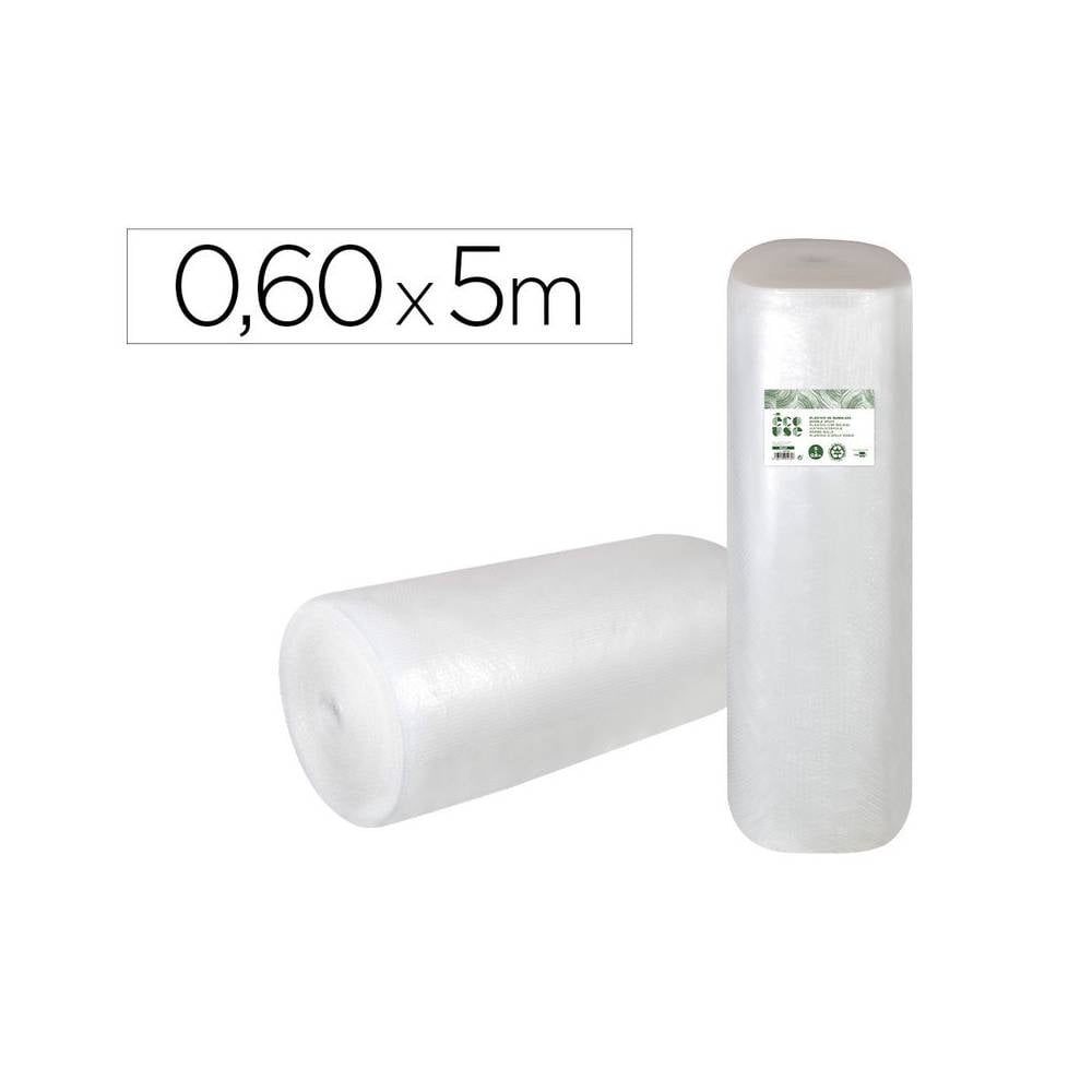 Plastico burbuja liderpapel ecouse 0.60x5m 30% de plastico reciclado