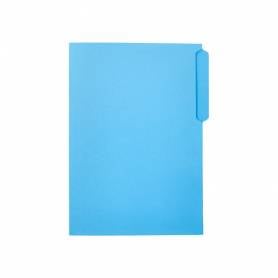 Subcarpeta cartulina liderpapel folio pestaña superior 240g/m2 azul