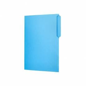 Subcarpeta cartulina liderpapel folio pestaña superior 240g/m2 azul