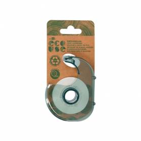 Miniportarrollo liderpapel ecouse 100% plastico reciclado para cinta de 33 mt x 19 mm