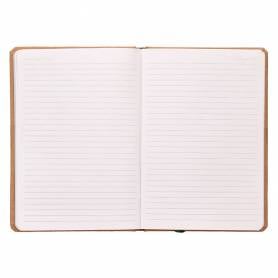 Libreta liderpapel ecouse 100% reciclada a5 96 hojas 70g/m2 horizontal con gomilla y marca paginas