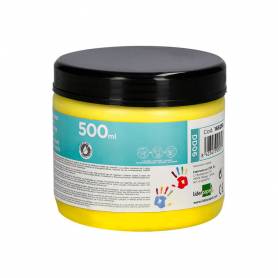 Pintura dedos liderpapel tarrina de 500 ml amarillo