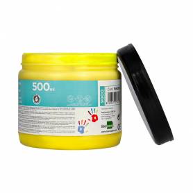 Pintura dedos liderpapel tarrina de 500 ml amarillo