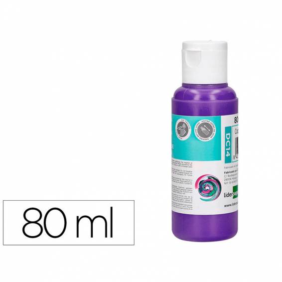 Pintura acrilica liderpapel bote de 80 ml violeta