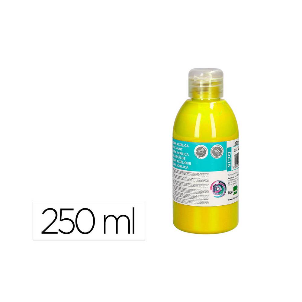 Pintura acrilica liderpapel bote de 250 ml amarillo