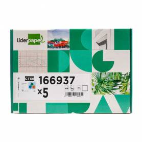 Cartulina liderpapel a4 180g/m2 blanco paquete de 25+5 hojas