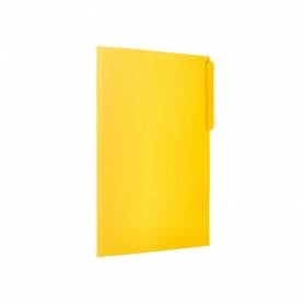 Subcarpeta cartulina liderpapel folio pestaña superior 240g/m2 color amarillo