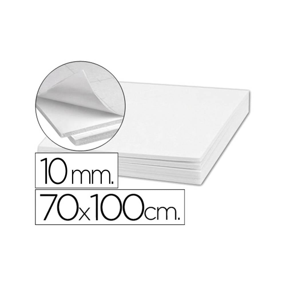 Carton pluma liderpapel blanco adhesivo 1 cara 70x100cm espesor 10 mm