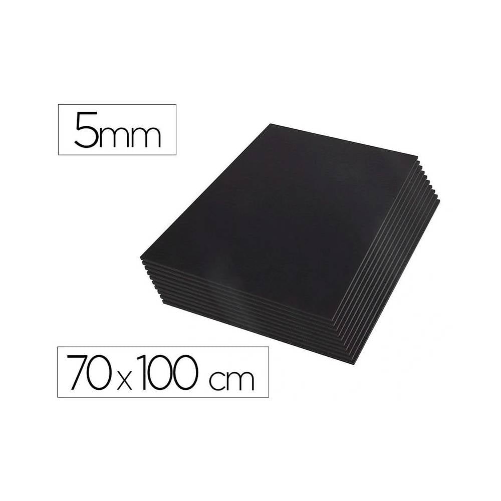 Carton pluma liderpapel negro doble cara 70x100cm espesor 5 mm